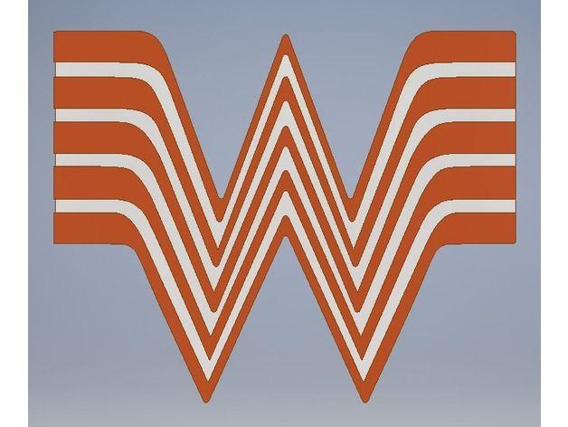Whataburger Logo - Whataburger Logo by funterbrink - Thingiverse