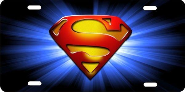 Custom Superman Logo - personalized novelty license plate superman logo on star burst ...
