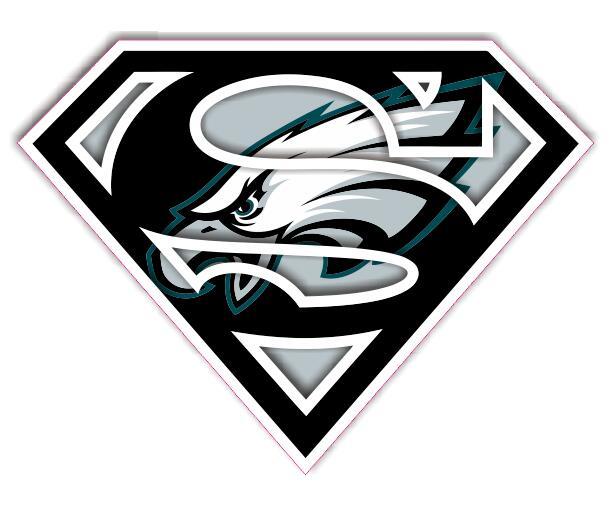 Custom Superman Logo - Philadelphia Eagles Superman Logo iron on stickers (heat transfer ...