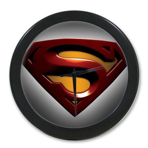 Custom Superman Logo - Fashion Wall Decor Clock Custom Super Hero Logos Superman Logo