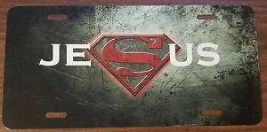 Custom Superman Logo - SUPERMAN LOGO CUSTOM LICENSE PLATE CAR MOVIE EMBLEM Jesus Version