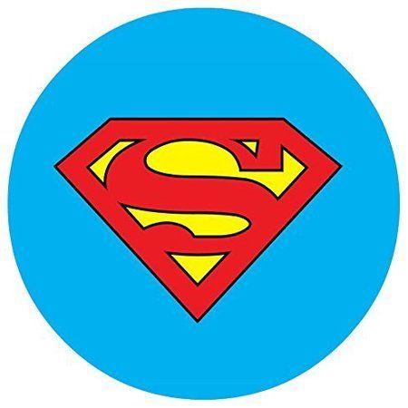Custom Superman Logo - Superman Logo Edible Image Photo 8 Round Cake Topper Sheet