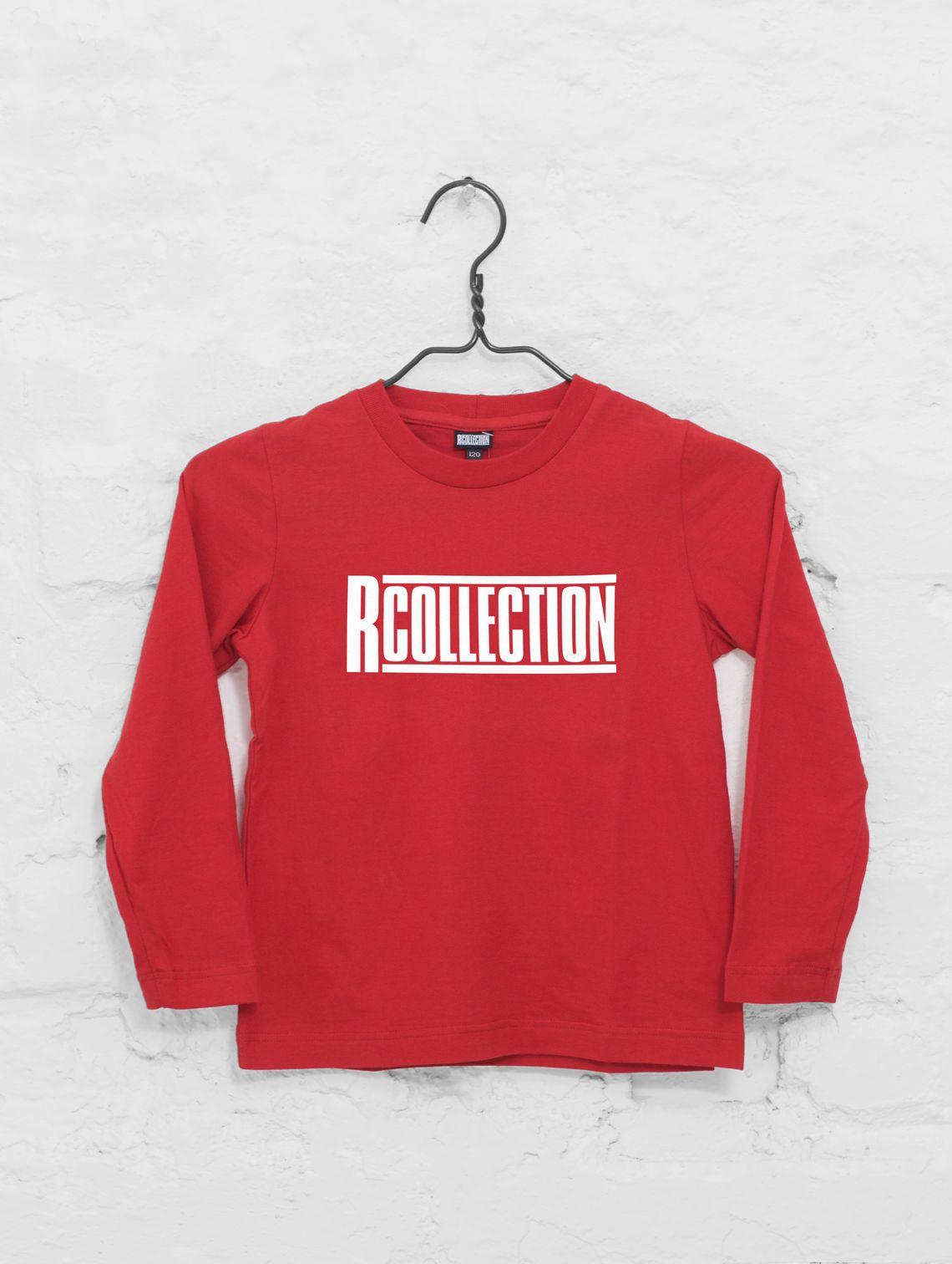 Red with White R Logo - Children's Long-Sleeved T-Shirt red / white logo | R-Collection