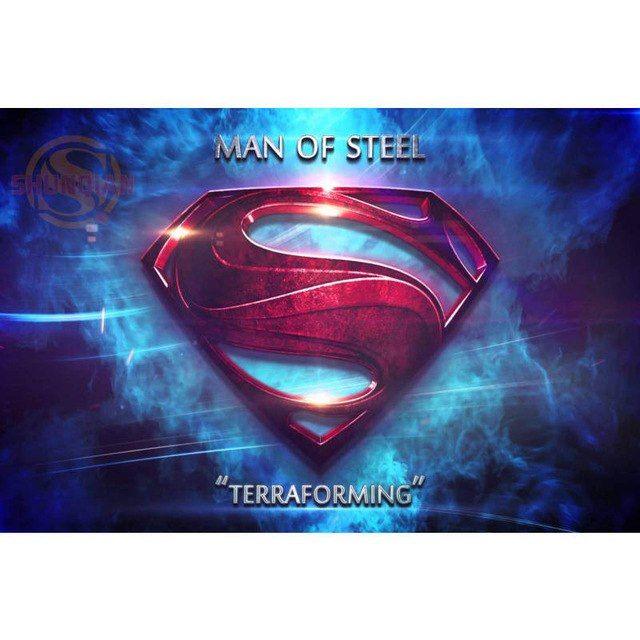 Custom Superman Logo - Superman logo Poster Print Silk Fabric Print Poster Print Cloth