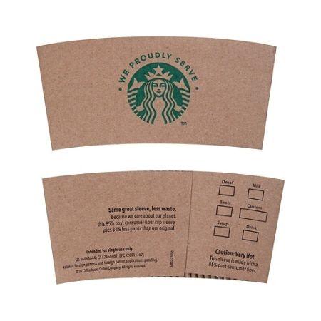 We Proudly Serve Starbucks Logo - Starbucks We Proudly Serve Starbucks Hot Cup Sleeves Kraft Paper ...