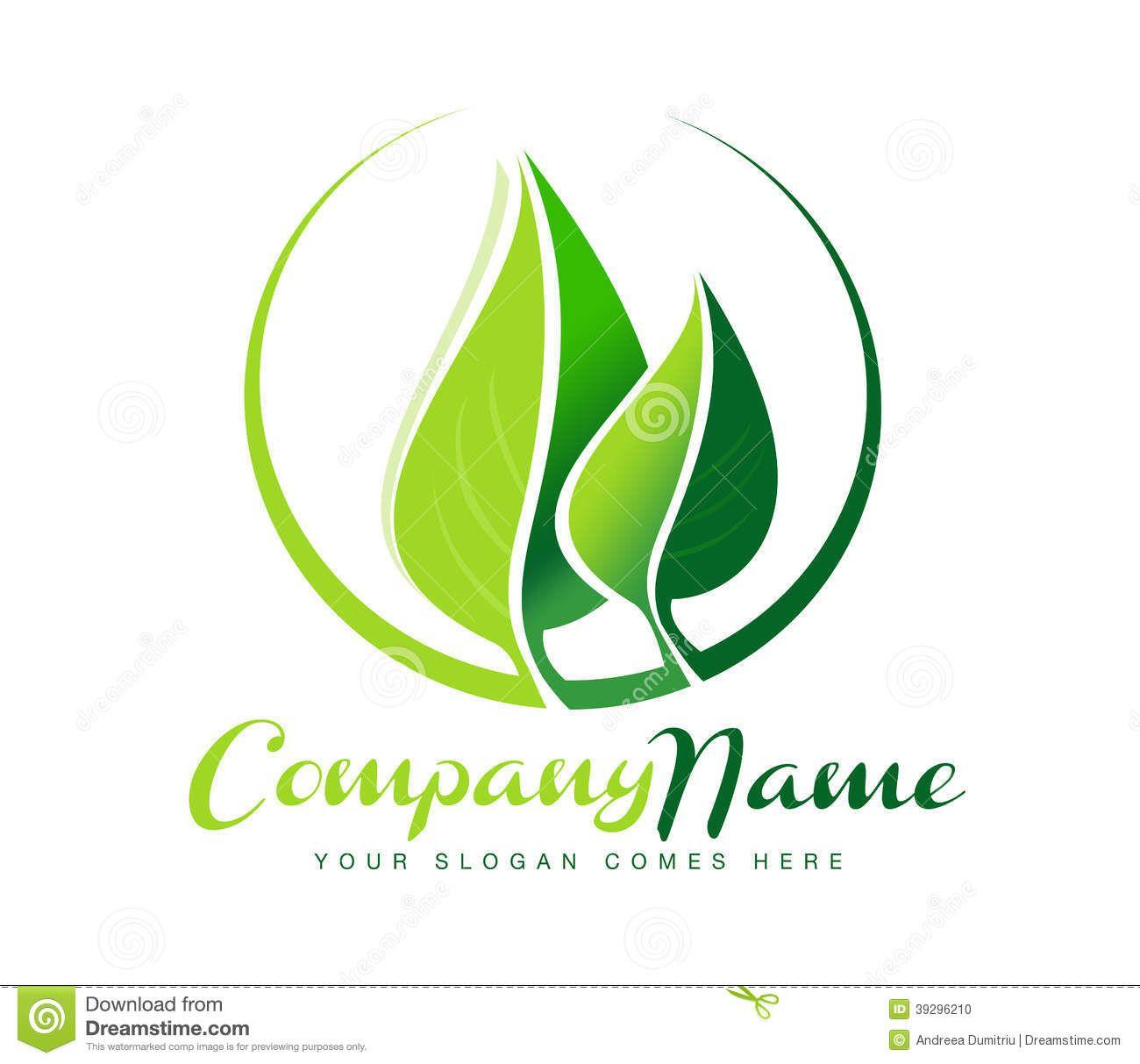 Green Leaves Logo - 8 Green Leaf Logo Design Images - Green Leaf Circle Logo, Free Logo ...