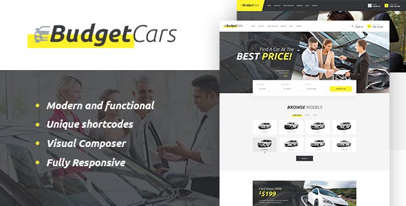 Budget Car Sales Logo - Used Cars Sale Templates from ThemeForest