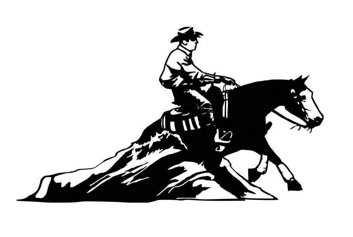 Western Horse Logo - Horse decal-Western Horse Wall sticker-Reining Horse Decal 3 | Etsy