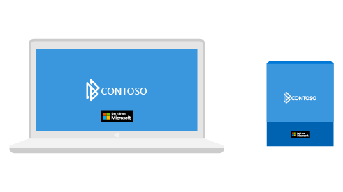 Microsoft Contoso Logo - Download Microsoft Store badges - Windows app development