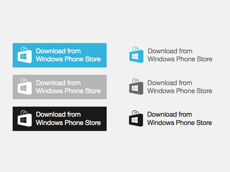 Windows App Store Logo - Windows Phone Store Badges Sketch freebie free resource