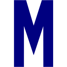 Navy Blue M Logo - Navy blue letter m icon navy blue letter icons