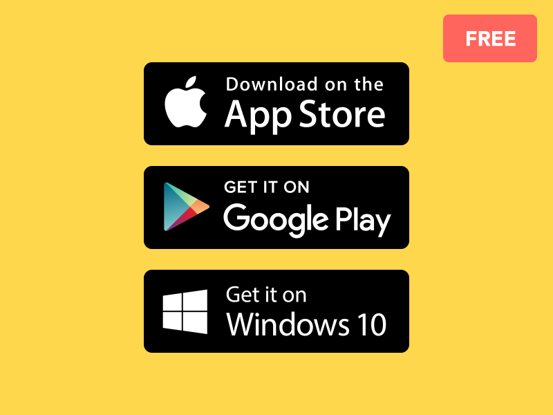 Windows App Store Logo - App Store Buttons by Zeeshan Macchiwala | Dribbble | Dribbble