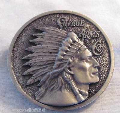 Savage Indian Logo - SAVAGE ARMS CO WITH INDIAN HEAD LOGO BELT BUCKLE