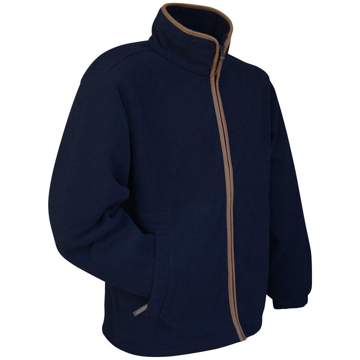 Navy Blue M Logo - Jack Pyke Countryman Fleece Jacket-Navy Blue-M