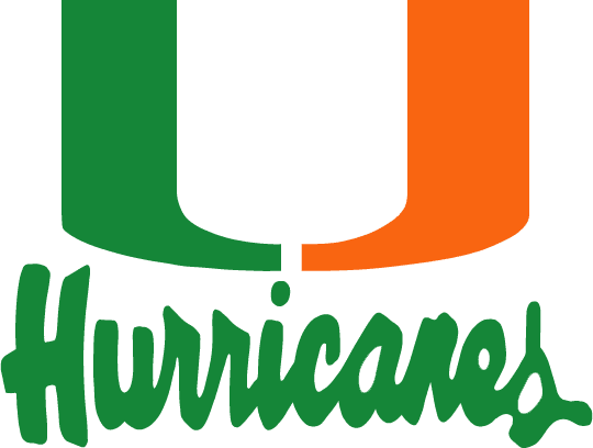 Orange and Green U Logo - Miami Hurricanes Logo #1 | The U | Miami hurricanes, Miami ...
