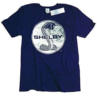 Navy Blue M Logo - Shelby Cobra T Shirt Logo Navy Blue 100% Official M: Amazon