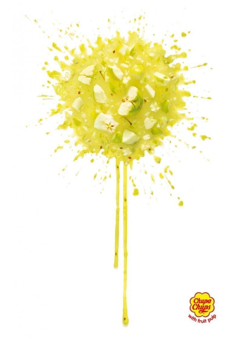 Yellow Flower Chupa Logo - Chupa Chups : With Fruit Pulp