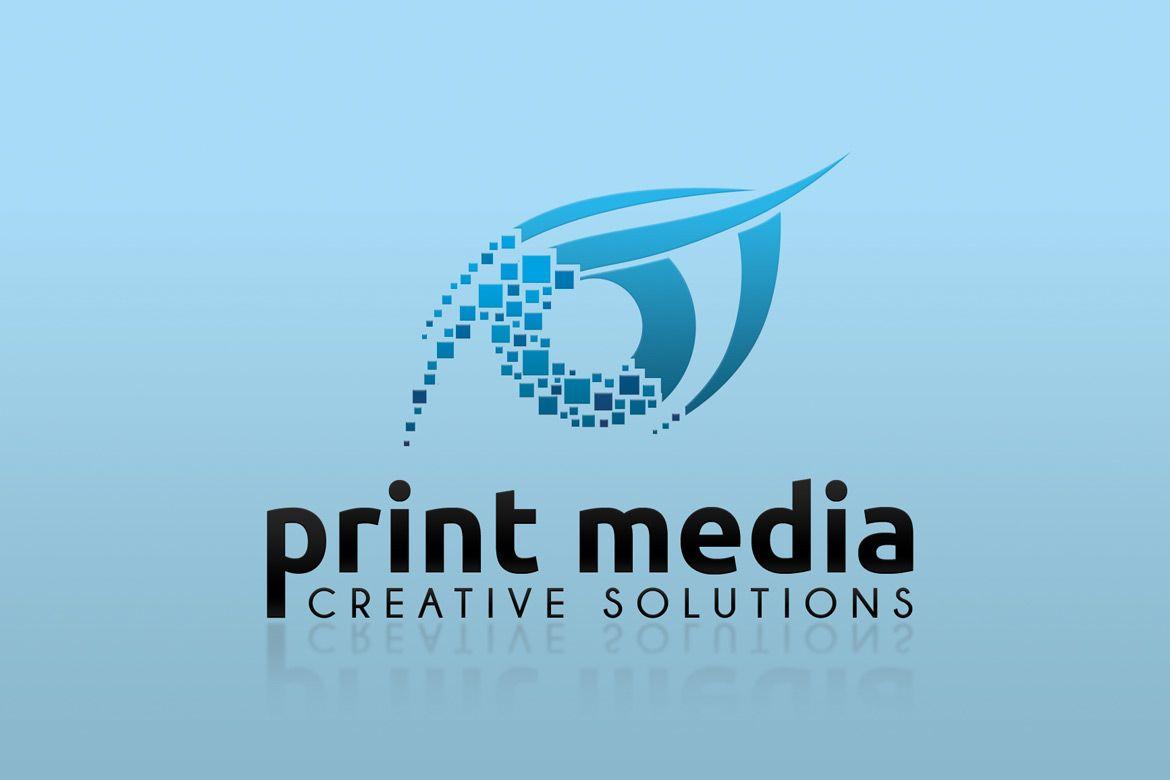 Media Company Logo - Print Media Logo - Mint Pixels
