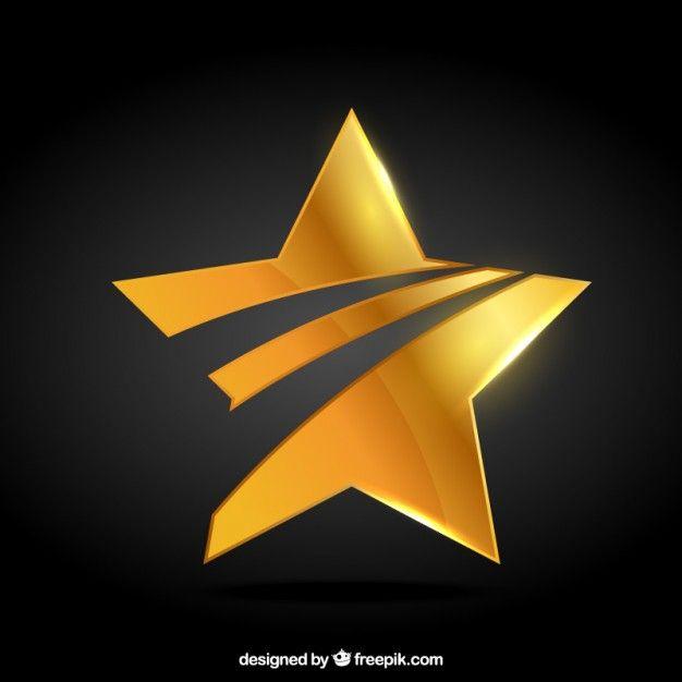 Gold Star Logo - Golden star insignia Vector | Free Download
