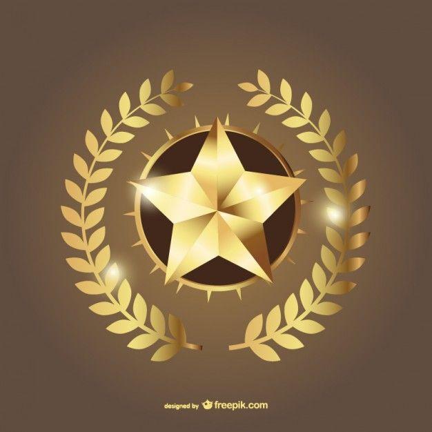 Brown and Yellow Star Logo - Gold star vector Vector | Free Download