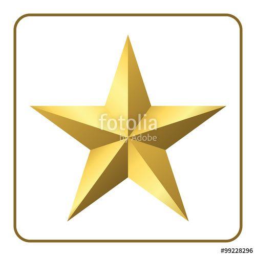 Gold Star Logo - Gold star icon. Pentagonal sign with gradient. Elegant symbol