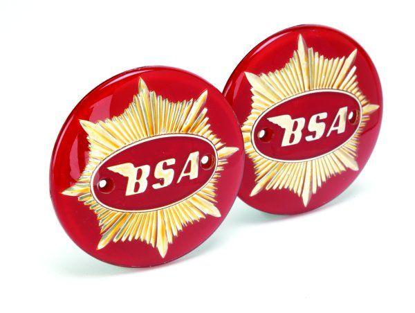 Gold Star Logo - BSA Round Tank Badges with Gold Star Logo (WW26257) / Spares for ...