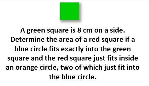 Red Square Inside Red Circle Logo - Solved: A Green Square Is 8 Cm On A Side. Determine The Ar