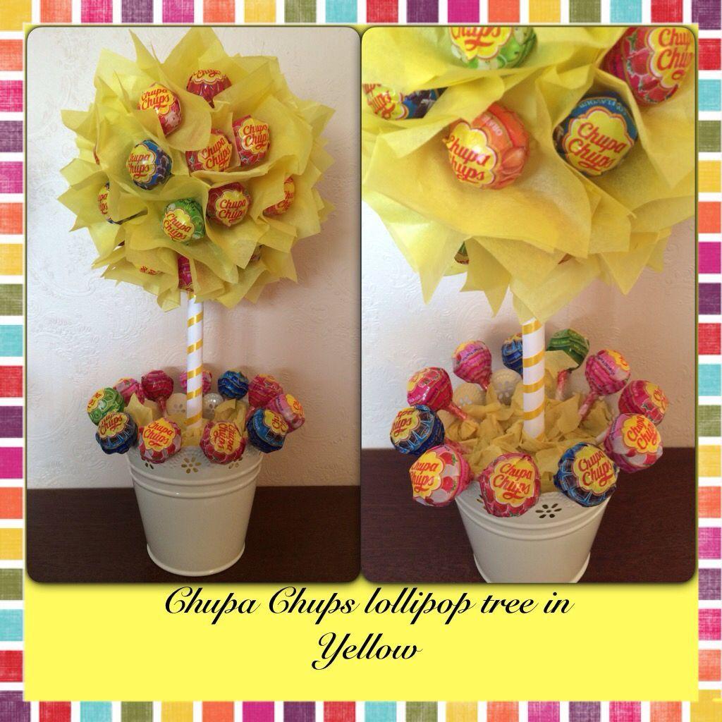 Yellow Flower Chupa Logo - Chupa chups lolly tree in yellow | Little miss sweet trees | Sweet ...