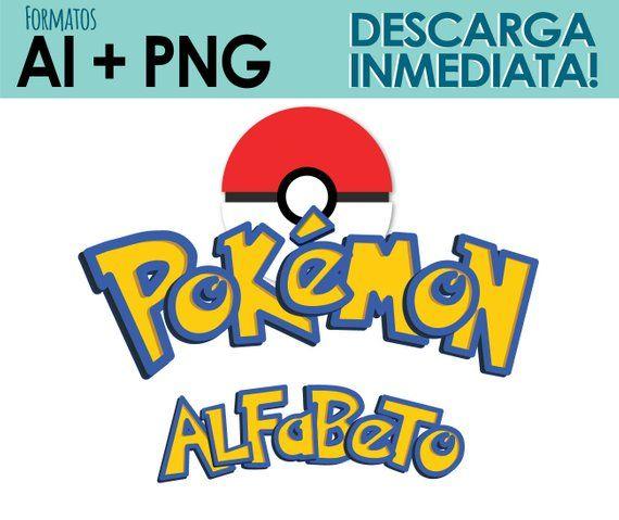 Pokemon Logo - Pokemon alphabet uppercase and lowercase Pokemon logo | Etsy