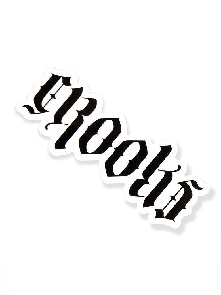 Crooks and Castles Logo - The Crooks and Castles Logo Sticker In White-Black – INSTOCKSHOWROOM