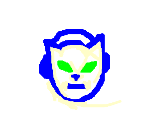 Cat with Headphones Logo - The Napster logo - Drawception