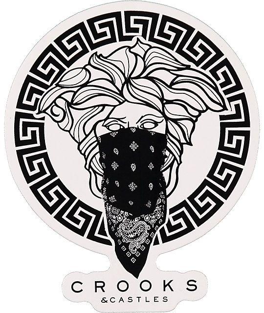 A L Crooks and Castles Logo - Crooks and Castles Greco Sticker | Zumiez.ca