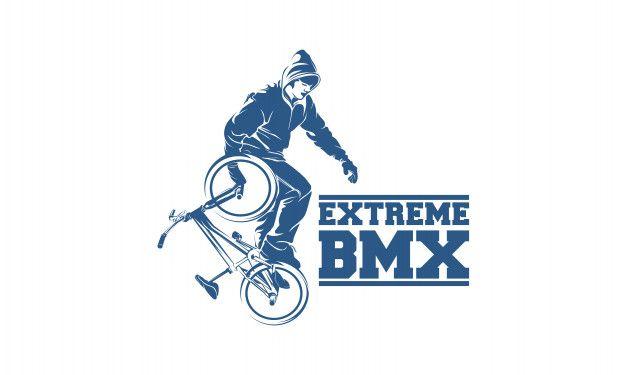 BMX Logo - Freestyle bmx logo design template Vector | Premium Download