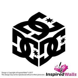 DC Skate Logo - DC Cube Stickers - BMX Logo Shoes Skate Graphic Square Ken Block | eBay