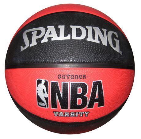 Black and Red Basketball Logo - Spalding® NBA® Varsity Outdoor Red/Black Basketball | Walmart Canada