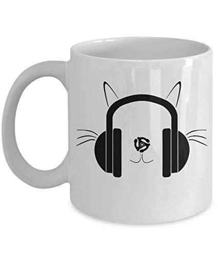 Cat with Headphones Logo - POISENA Headphones Logo