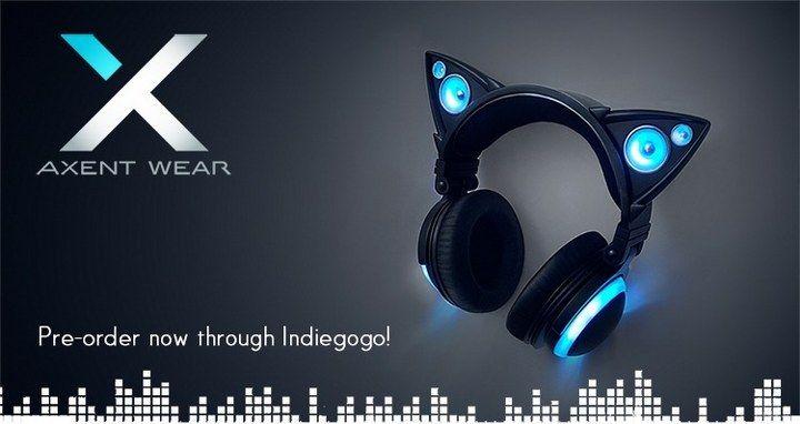 Cat with Headphones Logo - AXENT WEAR Cat Ears Headphones