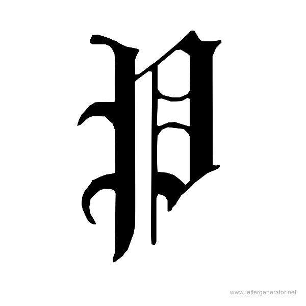 Gothic Letter V Logo - Old English Alphabet Gallery Printable Alphabets. LETTER