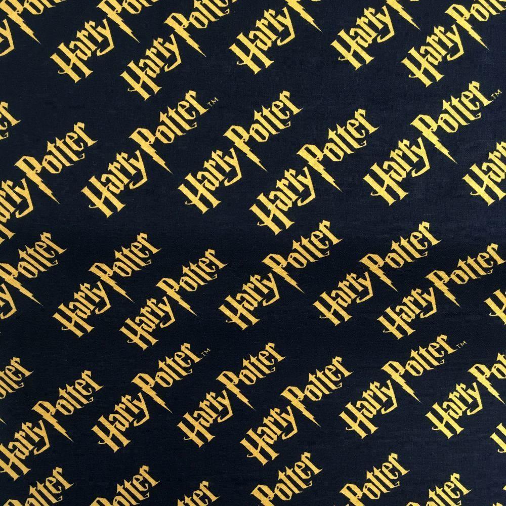 Harry Potter 2 Logo - Harry Potter Logo Black 100% Cotton (Harry Potter 2) Vintage