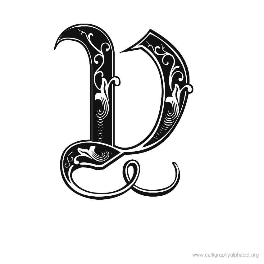 Gothic Letter V Logo - Calligraphy Alphabet V | Alphabet V Calligraphy Sample Styles