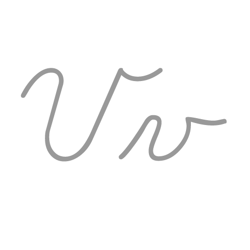 Script V Logo - V