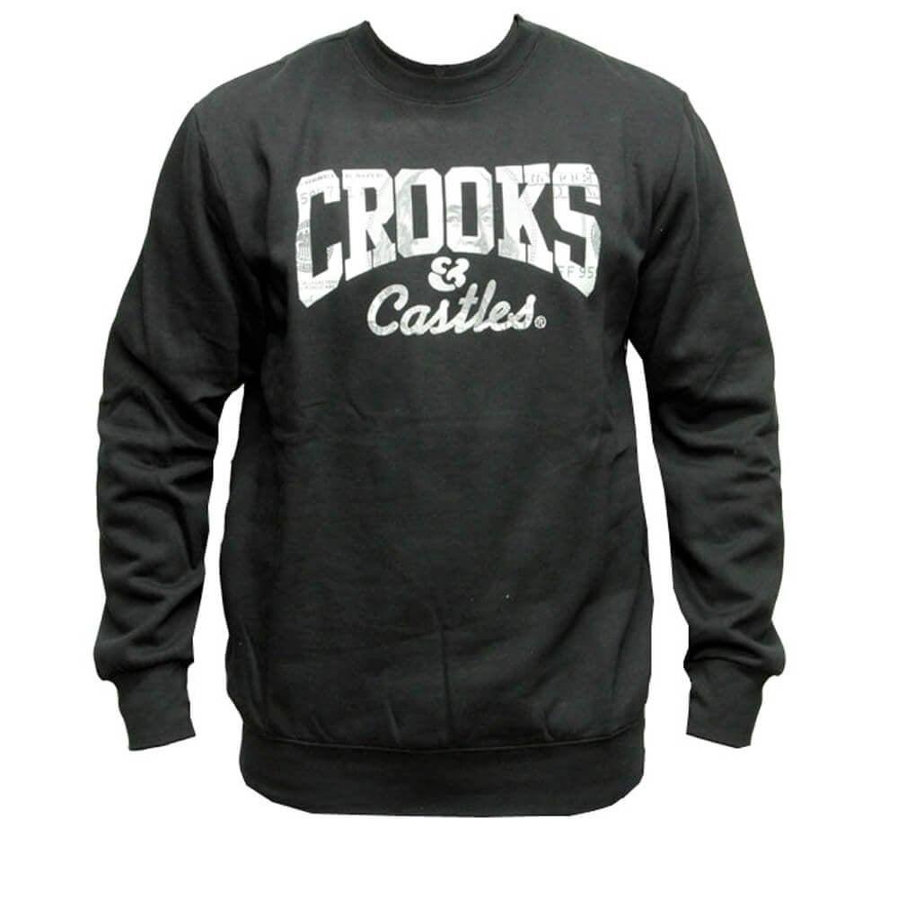 New Crooks and Castles Logo - Crooks & Castles Money Logo Crewneck Sweatshirt | Natterjacks