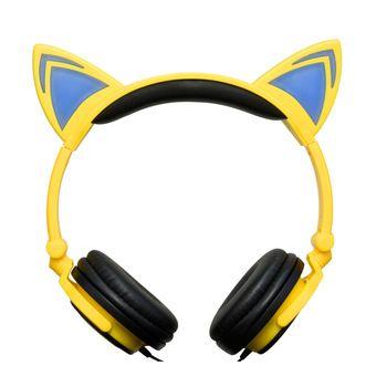 Cat with Headphones Logo - Bsci Audit Factory Oem Glowing Foldable Custom Logo Cat Ear Cat ...