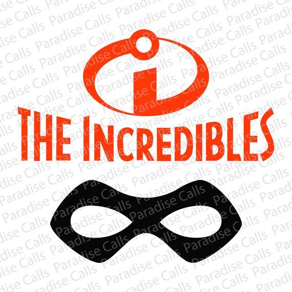 Incredibles Logo - Disney Incredibles Logo and Mask Digital Download Cut File for | Etsy