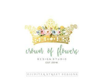 Rustic WR Free Flower Logo - Flower crown logo