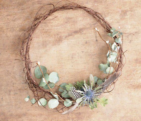 Rustic WR Free Flower Logo - Bridesmaids Floral Hoop bouquet Alternative Wreath Wedding