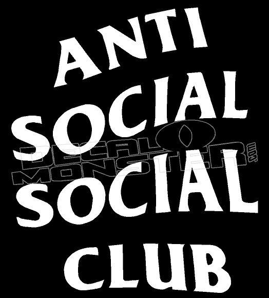 Social Club Logo - Anti Social Social Club Logo Decal Sticker DM - DecalMonster.com