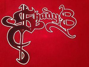 Red Black and White B Logo - Shady B Productions Logo T Shirt Tee Red Black White Cotton Preowned