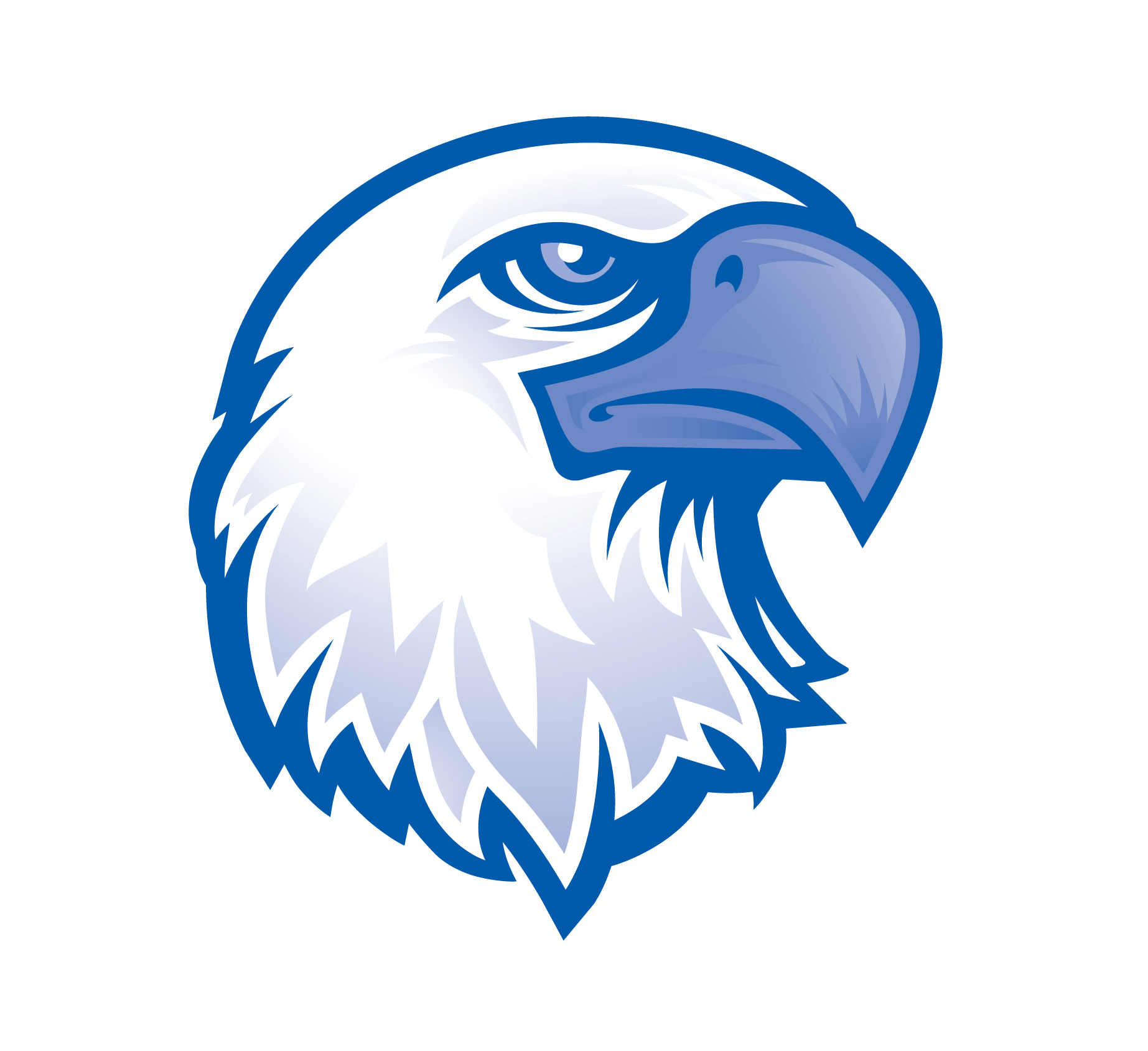 A Bird with a Blue Eagle Logo - Eagle head Logos