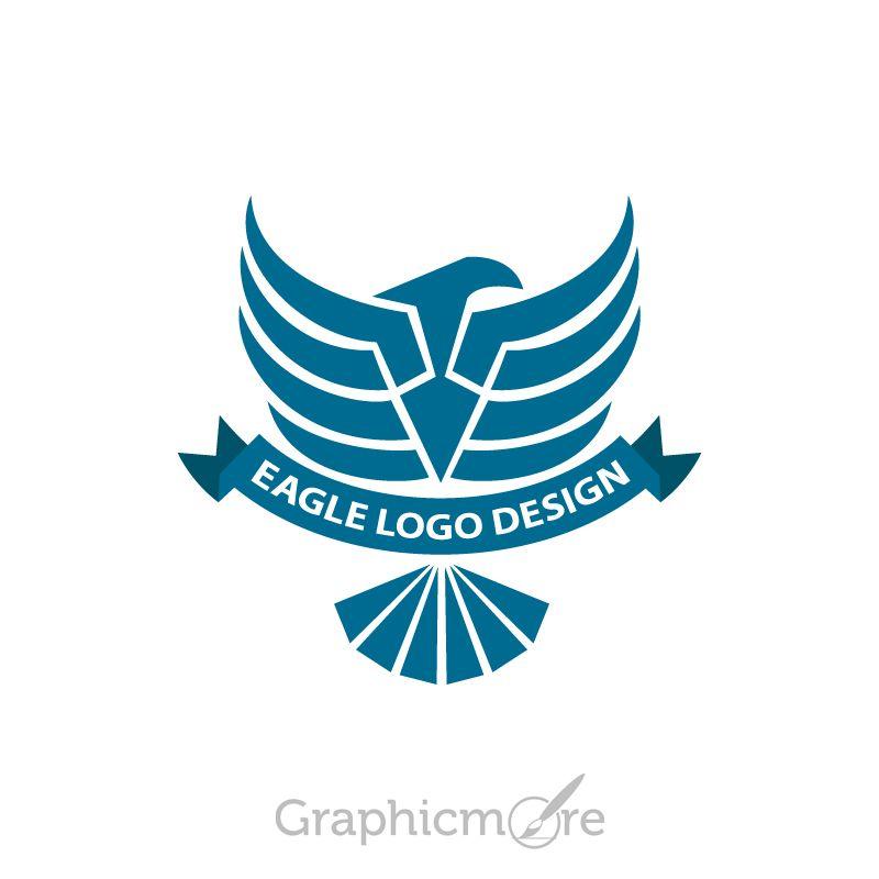 Eagle Blue Logo - Eagle Dark Blue Logo Design Free PSD File Download
